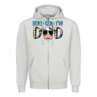 Dove Grey holy cow i'm dad Zipper Hoodie - MaliasSmallBusiness