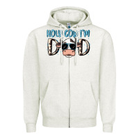 Oatmeal Heather holy cow i'm dad Zipper Hoodie - MaliasSmallBusiness