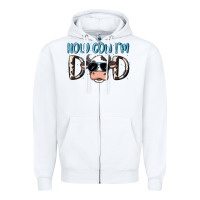 White holy cow i'm dad Zipper Hoodie - MaliasSmallBusiness