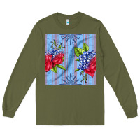 Army Green patriotic rose Long Sleeve Tee - BundleAndBundleShop