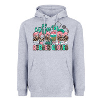 Heather Grey coffee scrubs and rubber gloves Heavyweight Hoodie - MaliasSmallBusiness
