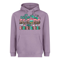 Lavender coffee scrubs and rubber gloves Heavyweight Hoodie - MaliasSmallBusiness
