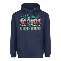 Navy coffee scrubs and rubber gloves Heavyweight Hoodie - MaliasSmallBusiness