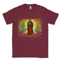 Burgundy western our lady of guadalupe Classic Tee - JahusDesignShop