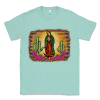 Seafoam western our lady of guadalupe Classic Tee - JahusDesignShop