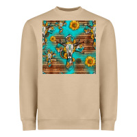 Mushroom bull skull cross seamless pattern Heavyweight Sweatshirt - HRA Design Shop
