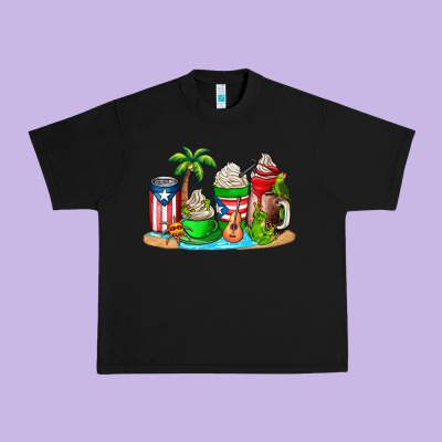 Puerto Rico Coffee Cups Urban Heavy Tee Designed By Adodesignshop