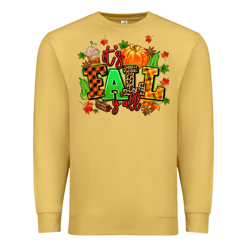 Its Fall Yall Premium Sweatshirt by MaliasSmallBusiness | Teevron