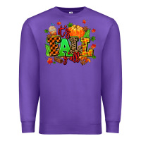 Purple its fall yall Premium Sweatshirt - MaliasSmallBusiness