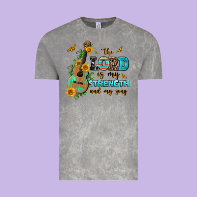 The Lord Is My Strength And My Song Guitar With Su Vintage Tee Designed By Adodesignshop