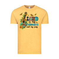 Vintage Mustard the lord is my strength and my song guitar with su Vintage Tee - AdoDesignShop
