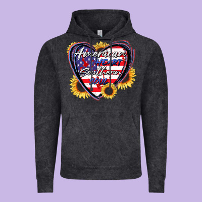 American Heart Southern Soul Vintage Hoodie Designed By Cowgirlartshop