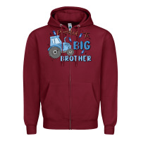 Burgundy promoted to big brother Zipper Hoodie - MaliasSmallBusiness