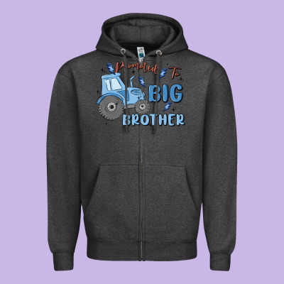 Promoted To Big Brother Zipper Hoodie Designed By Maliassmallbusiness
