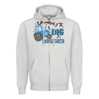 Dove Grey promoted to big brother Zipper Hoodie - MaliasSmallBusiness