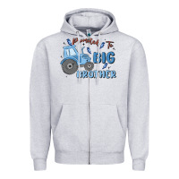 Heather Grey promoted to big brother Zipper Hoodie - MaliasSmallBusiness