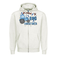 Oatmeal Heather promoted to big brother Zipper Hoodie - MaliasSmallBusiness