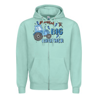 Seafoam promoted to big brother Zipper Hoodie - MaliasSmallBusiness