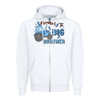 White promoted to big brother Zipper Hoodie - MaliasSmallBusiness