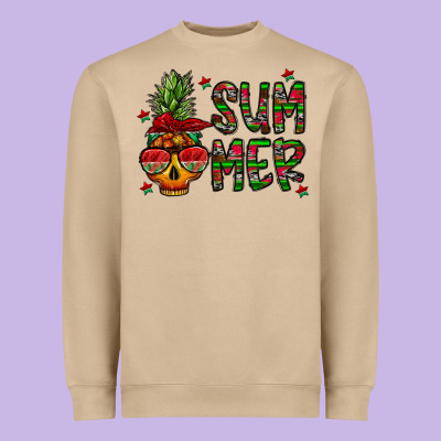 Summer Vibes Heavyweight Sweatshirt Designed By Cowhidedigitalart