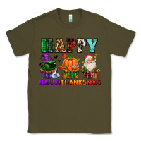 Army Green happy hallothanksmas with cupcakes Classic Tee - AdoDesignShop