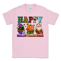 Bubblegum Pink happy hallothanksmas with cupcakes Classic Tee - AdoDesignShop
