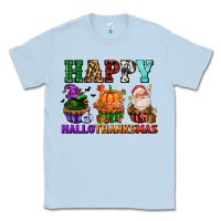 Dusty Blue happy hallothanksmas with cupcakes Classic Tee - AdoDesignShop