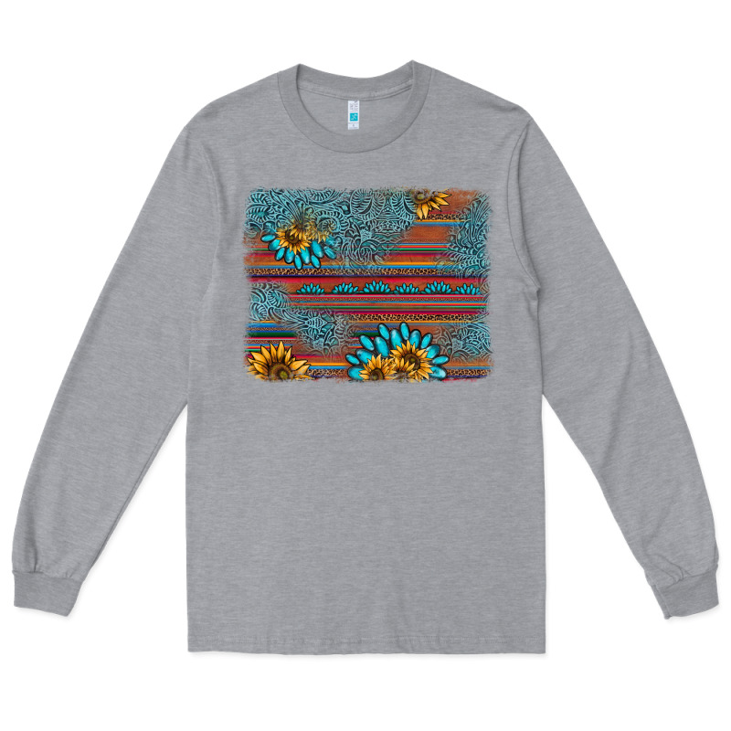 Sunflower Gemstone Serape Background Long Sleeve Tee by AdoDesignShop | Teevron