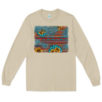Mushroom sunflower gemstone serape background Long Sleeve Tee - AdoDesignShop