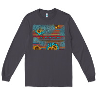 Smoke sunflower gemstone serape background Long Sleeve Tee - AdoDesignShop
