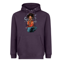 Plum afro black boy Heavyweight Hoodie - NancyCooperArtShop