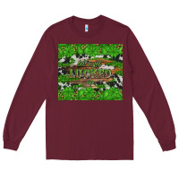 Burgundy let's get lucked up Long Sleeve Tee - Artiststas