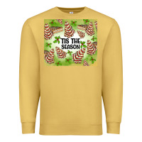 Antique Gold tis the season christmas tree cake Premium Sweatshirt - MaliasSmallBusiness