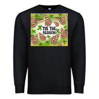 Black tis the season christmas tree cake Premium Sweatshirt - MaliasSmallBusiness