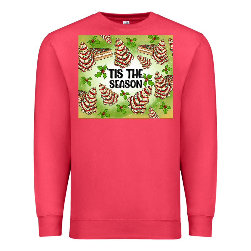 Tis The Season Christmas Tree Cake Premium Sweatshirt by MaliasSmallBusiness | Teevron