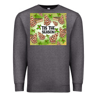 Charcoal Heather tis the season christmas tree cake Premium Sweatshirt - MaliasSmallBusiness