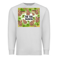 Dove Grey tis the season christmas tree cake Premium Sweatshirt - MaliasSmallBusiness