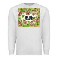 Oatmeal Heather tis the season christmas tree cake Premium Sweatshirt - MaliasSmallBusiness