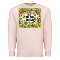 Pale Pink tis the season christmas tree cake Premium Sweatshirt - MaliasSmallBusiness