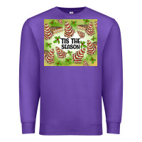 Purple tis the season christmas tree cake Premium Sweatshirt - MaliasSmallBusiness
