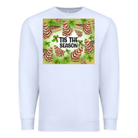 White tis the season christmas tree cake Premium Sweatshirt - MaliasSmallBusiness