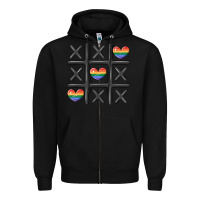 Black pride tic tac toe Zipper Hoodie - MaliasSmallBusiness