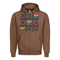 Chestnut pride tic tac toe Zipper Hoodie - MaliasSmallBusiness
