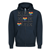 Navy pride tic tac toe Zipper Hoodie - MaliasSmallBusiness