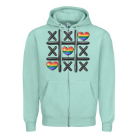 Seafoam pride tic tac toe Zipper Hoodie - MaliasSmallBusiness