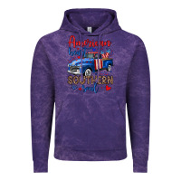 Cloud Purple American heart southern soul truck Vintage Hoodie - Neo Western