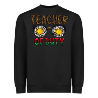 Black teacher of duty Heavyweight Sweatshirt - CowhideDigitalArt
