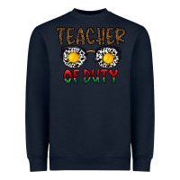 Navy teacher of duty Heavyweight Sweatshirt - CowhideDigitalArt