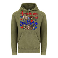 Vintage Olive American heart southern soul Vintage Hoodie - Neo Western