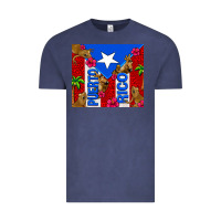 Vintage Denim puerto rico coqui leopard Vintage Tee - AdoDesignShop